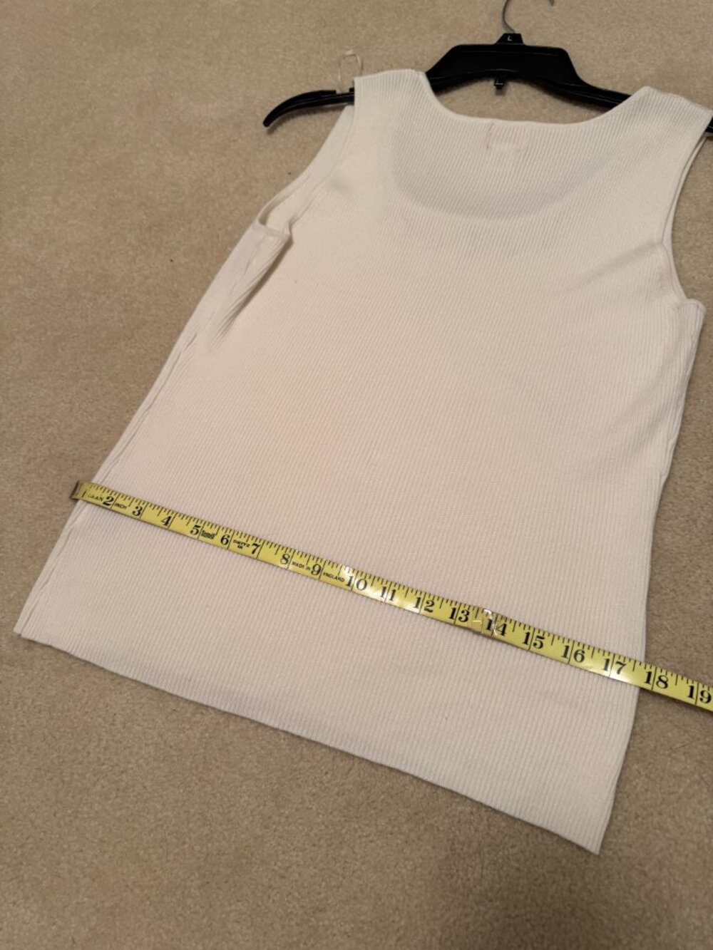Ruby Red knit top cream with brown and gold trim  size L - Picture 9 of 9
